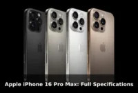 Apple iPhone 16 Pro Max: Full Specifications