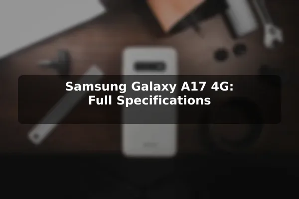 Samsung Galaxy A17 4G: Full Specifications