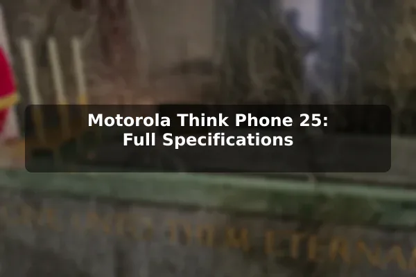 Motorola Think Phone 25: Full Specifications