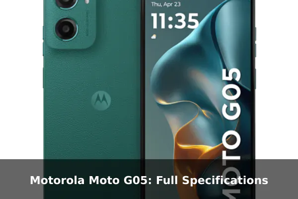 Motorola Moto G05: Full Specifications